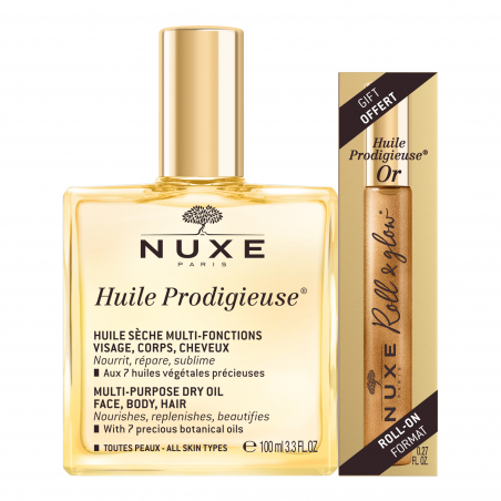 Huile Prodigieuse + Huile Prodigieuse Roll-On en Cadeau