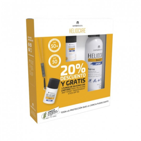 COFFRET HELIOCARE 360º SPRAY SPORT SPF50 Y STICK SPORT SPF50+ + 20% DE DESCUENTO