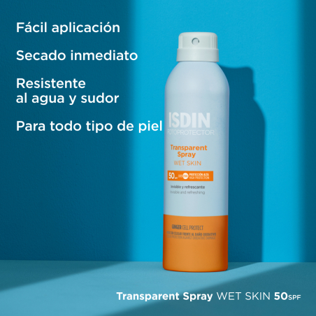 ÉCRAN SOLAIRE TRANSPARENT SPRAY WET SKIN SPF50