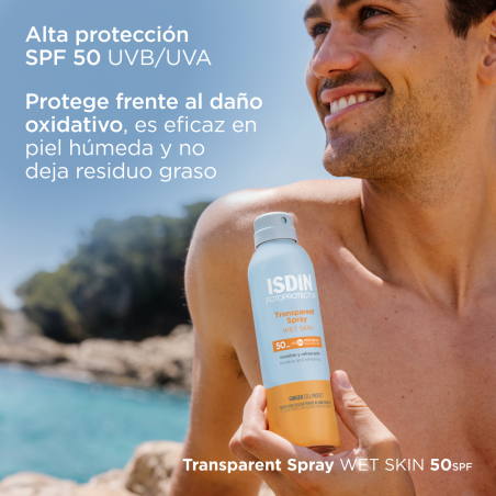 ÉCRAN SOLAIRE TRANSPARENT SPRAY WET SKIN SPF50