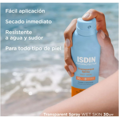 FOTOPROTECTOR TRASNSPARENT SPRAY WET SKIN SPF30