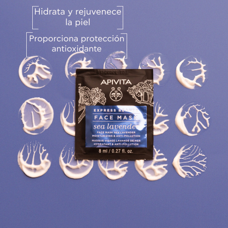 Express Beauty Masque Hydratant Et Anti-Pollution À La Lavande De Mer 2X8 ml