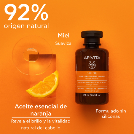 Shampooing Brillance Et Vitalité Au Miel Et À L'orange