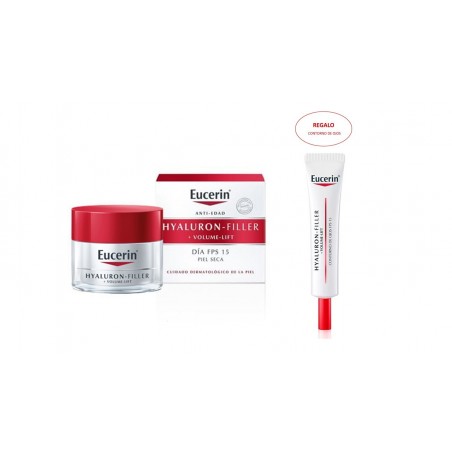 Eucerin Coffret Hyaluron-Filler +Volume Peau sèche + Contour des yeux 15Ml