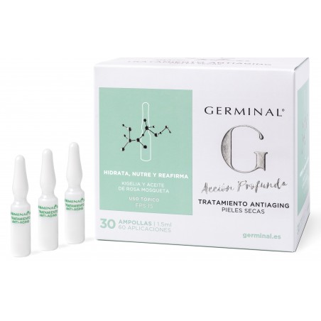 Germinal Profondeur Antiaging Peau sèche 30 Ampoules