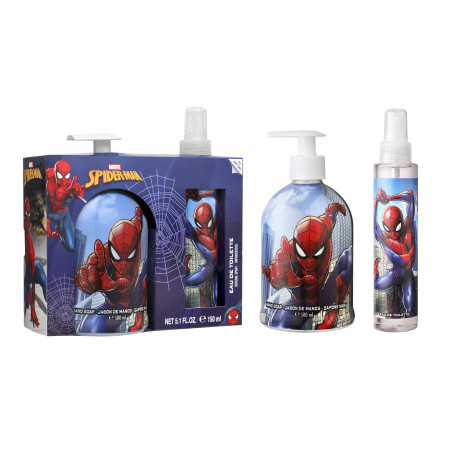 COFFRET SPIDERMAN SAVON POUR LES MAINS 500ML AVEC SPRAY POUR LE CORPS