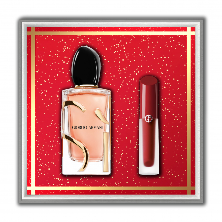 SET NATALE SÌ EAU DE PARFUM INTENSE E ROSSETTO SATINATO LIP MASTER