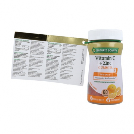 NATURE'S BOUNTY VITAMINA C + ZINC 60 GUMMIES