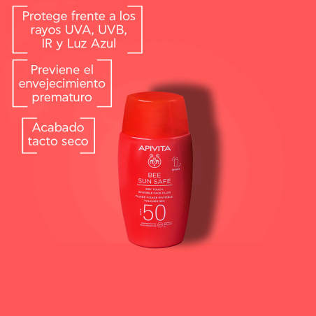 Bee Sun Safe Fluido Viso Invisibile Dry Touch Spf 50