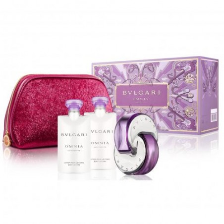 Estuche Omnia Amethyste EDT 65 ml + BL 75 ml x 2 + Neceser