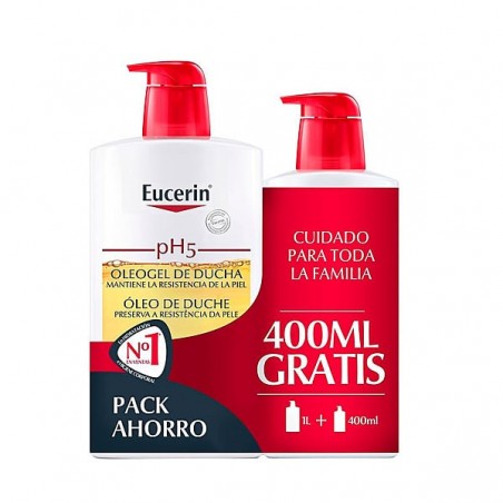 EUCERIN PACK PH5 OLEOGEL DE DUCHA 1 LITRO + GRATIS 400ML