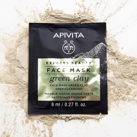 APIVITA EXPRESS BEAUTY FACE MASK GREEN CLAY  2X8ML