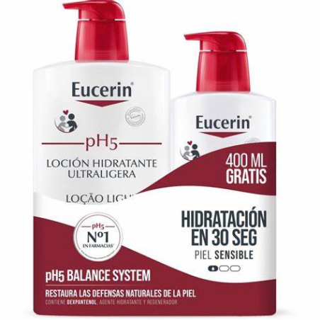 EUCERIN PACK LOTION HYDRATANTE ULTRALIGHT  400ML GRATUIT