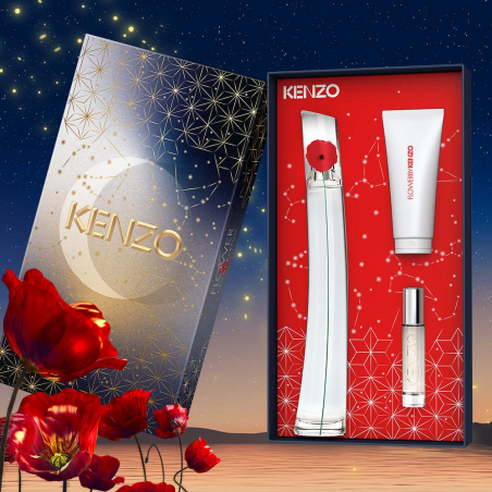 CAIXA FLOWER BY KENZO EAU DE PARFUM 3 PEÇAS