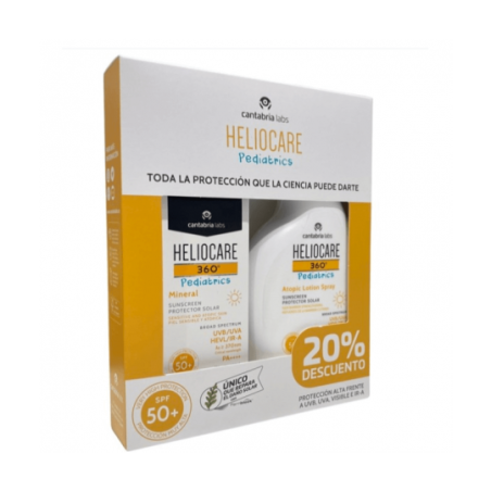 CAIXA HELIOCARE 360º PEDIATRICS PROTECTOR SOLAR SPF50 E LOÇÃO ATÓPICA SPF50+ + 20% DE DESCONTO