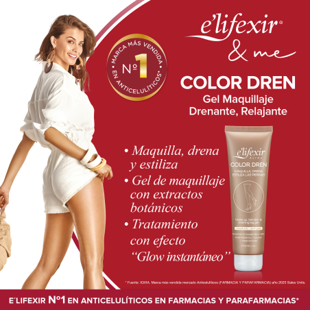 Creme de Maquiagem Color Drain para Pernas Drenantes Estiliza