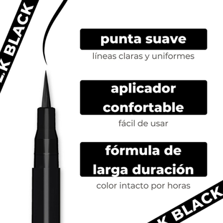 Black Eyeliner With Soft Brush