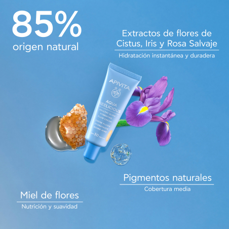 Aqua Beelicious Creme Fluido Hidratante Iluminador Spf 30 com Cor