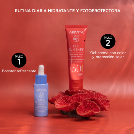 Creme facial em gel com cor Bee Sun Safe Hydra Fresh SPF 50