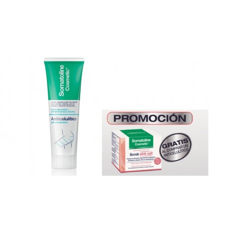 SOMATOLINE ANTICELULÍTICO GEL CRIOACTIVO 250ML + GRATIS EXFOLIANTE SCRUB PINK  SALT