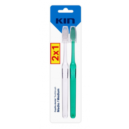 KIN CEPILLO DENTAL MEDIO 2x1