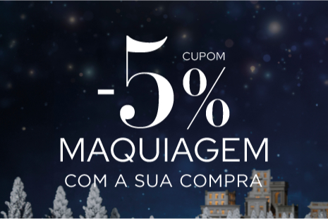 CUPOM -5% MAQUIAGEM COM A SUA COMPRA